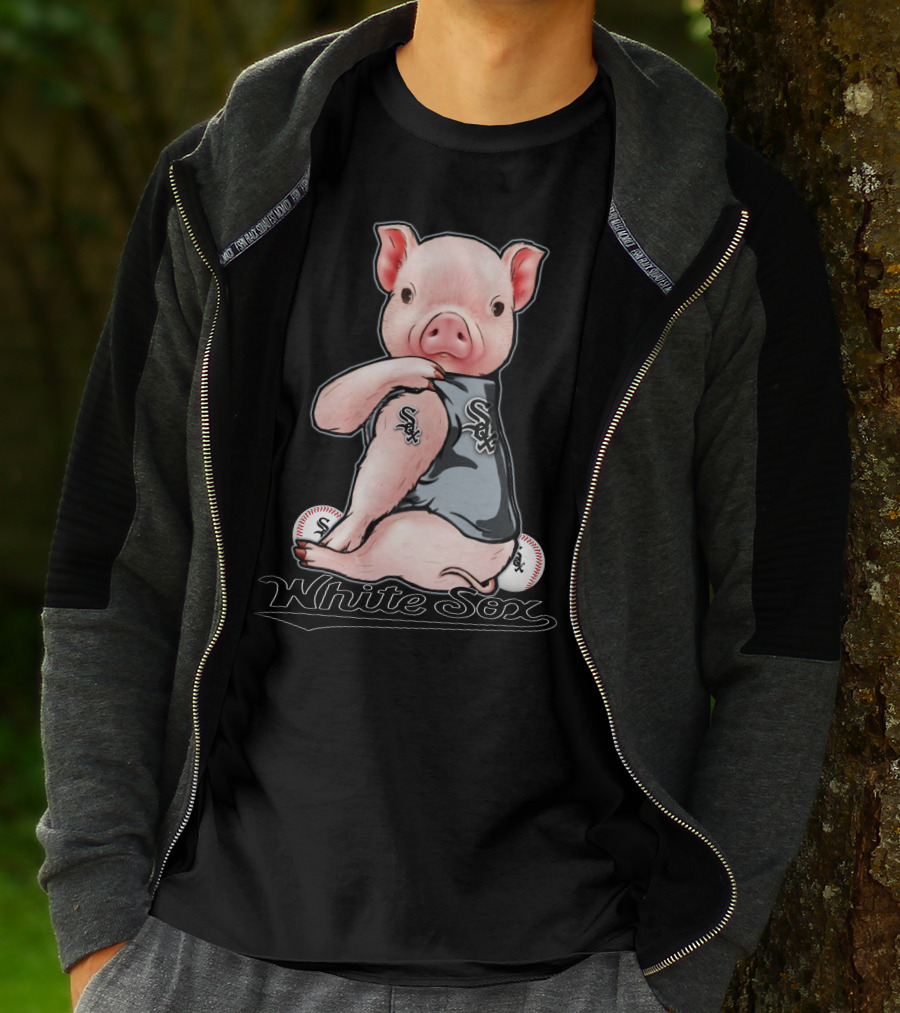 Pig White Sox Baseball Apparel Chicago T-Shirt