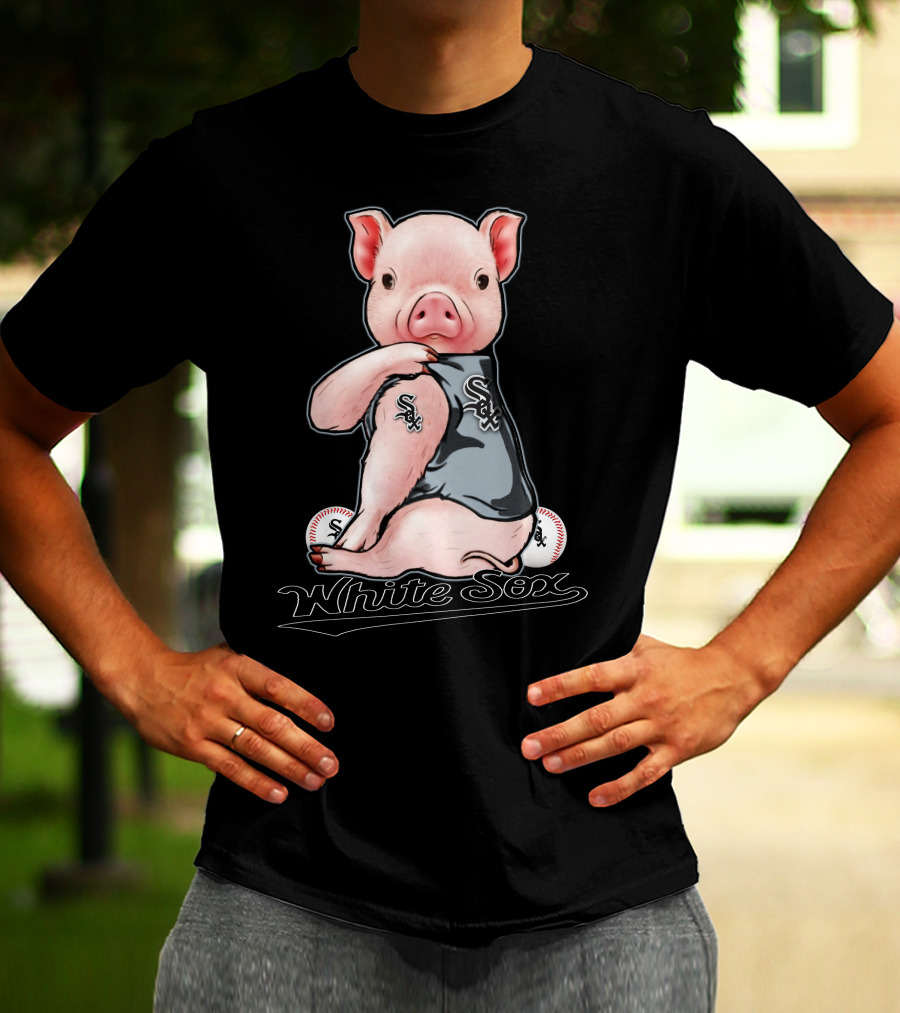 Pig White Sox Baseball Apparel Chicago T-Shirt