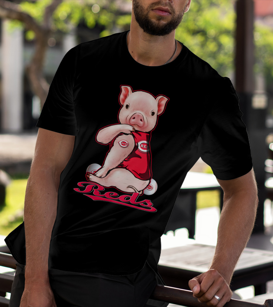 Cincinnati Reds Pig Baseball T-Shirt