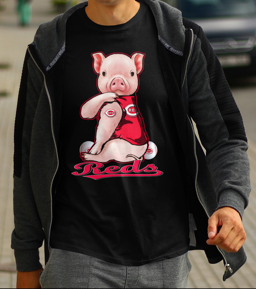 Cincinnati Reds Pig Baseball T-Shirt