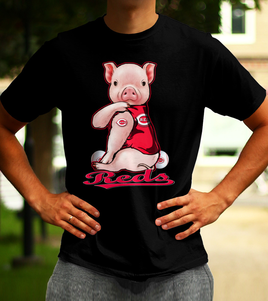 Cincinnati Reds Pig Baseball T-Shirt