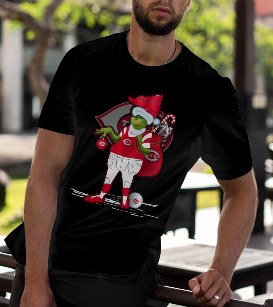 Grinchxmas Cincinnati Reds Holiday Baseball Character T-Shirt