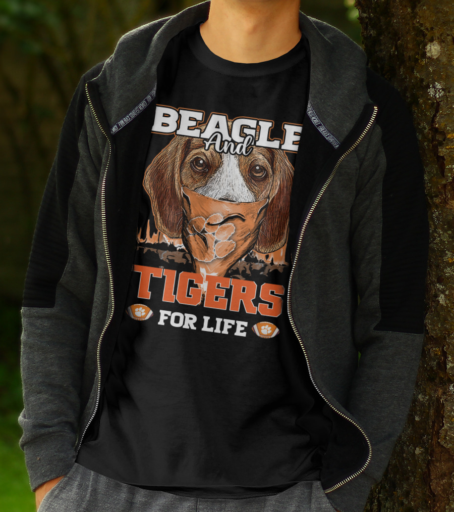 Beagle And Tigers For Life Clemson T-Shirt