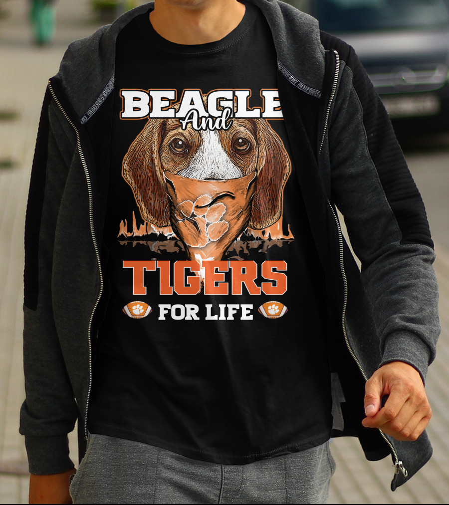 Beagle And Tigers For Life Clemson T-Shirt
