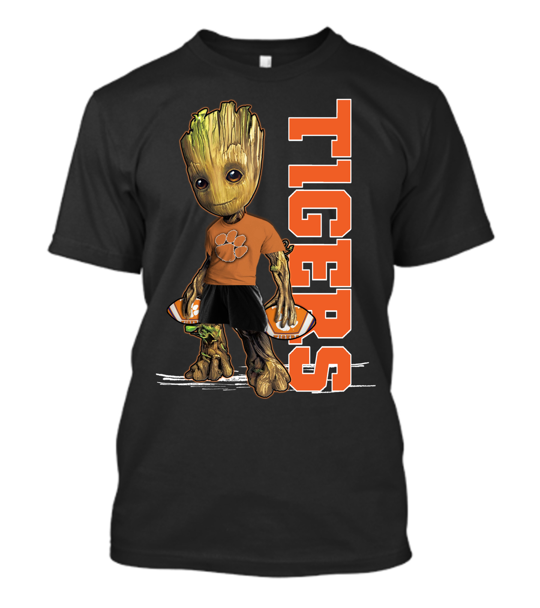 Groot Clemson Tigers Football Fan Marvel Groot And Clemson University Sports Fan Gear T-Shirt