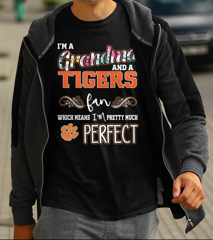 I'm A Grandma And A Tigers Fan Which Means I'm Pretty Much Perfect T-Shirt