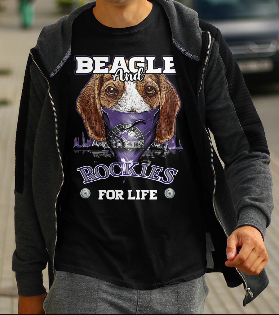 Beagle And Colorado Rockies For Life T-Shirt