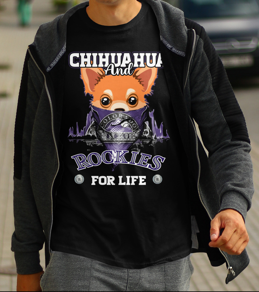 Chihuahua And Colorado Rockies For Life T-Shirt