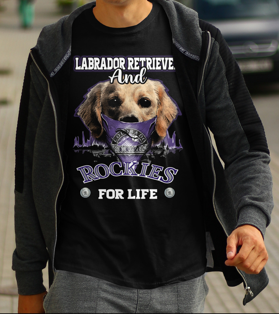 Labrador Retriever And Colorado Rockies For Life T-Shirt