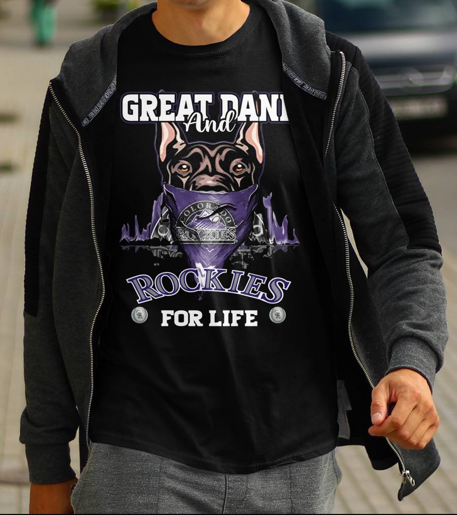 Great Dane And Colorado Rockies For Life T-Shirt