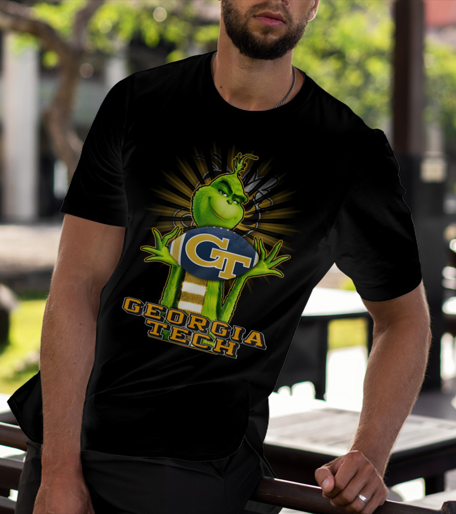 Grinch Georgia Tech Yellow Jackets GT Football T-Shirt