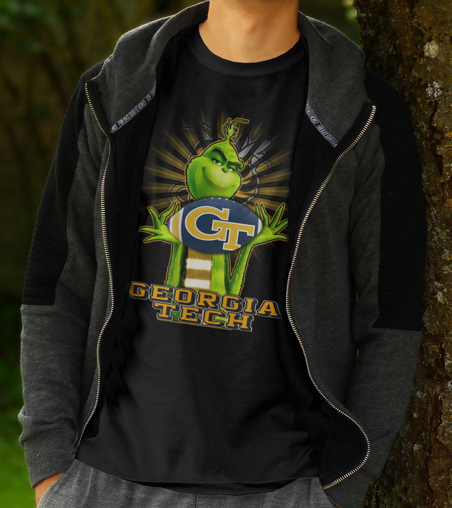 Grinch Georgia Tech Yellow Jackets GT Football T-Shirt