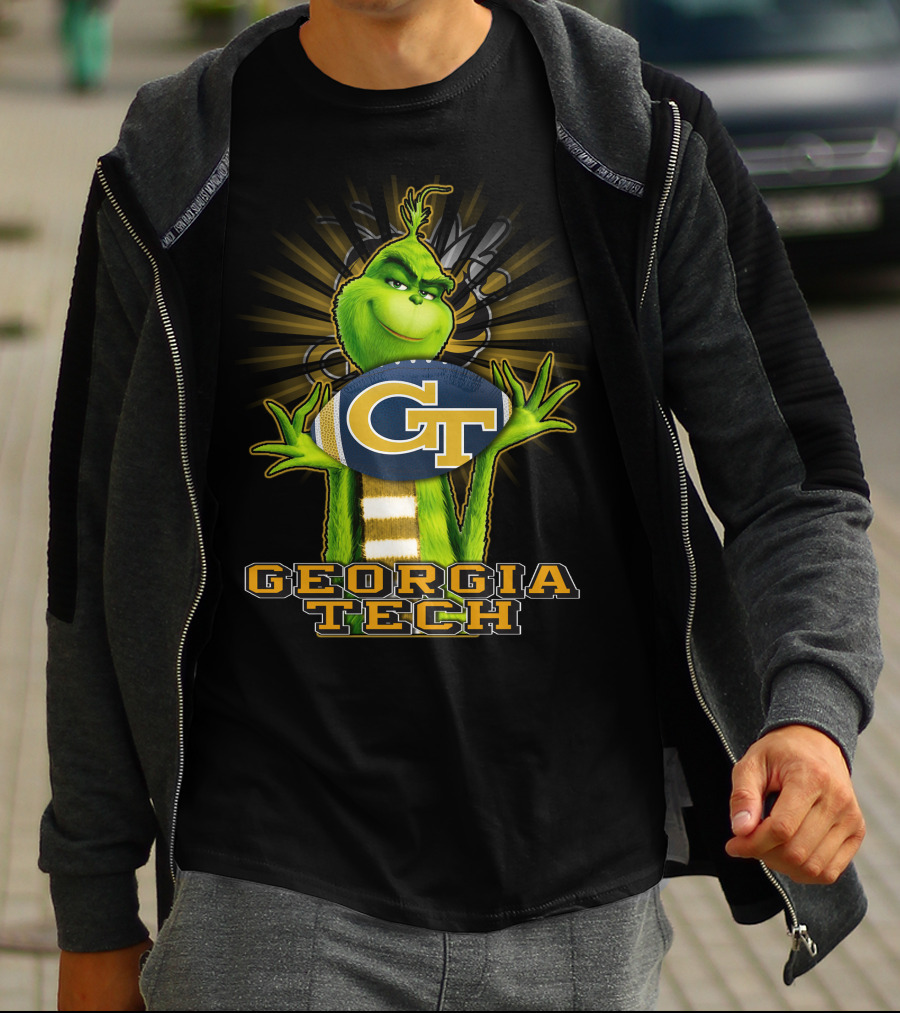 Grinch Georgia Tech Yellow Jackets GT Football T-Shirt