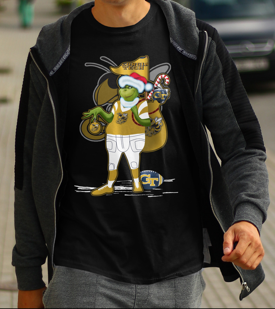 Grinchxmas Georgia Tech Yellow Jackets Holiday Cheer T-Shirt