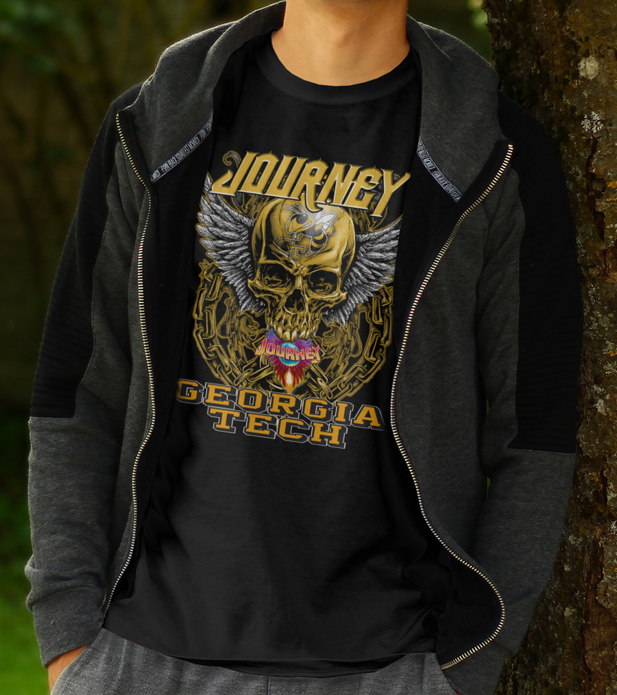 Journey Georgia Tech Skull Wings T-Shirt