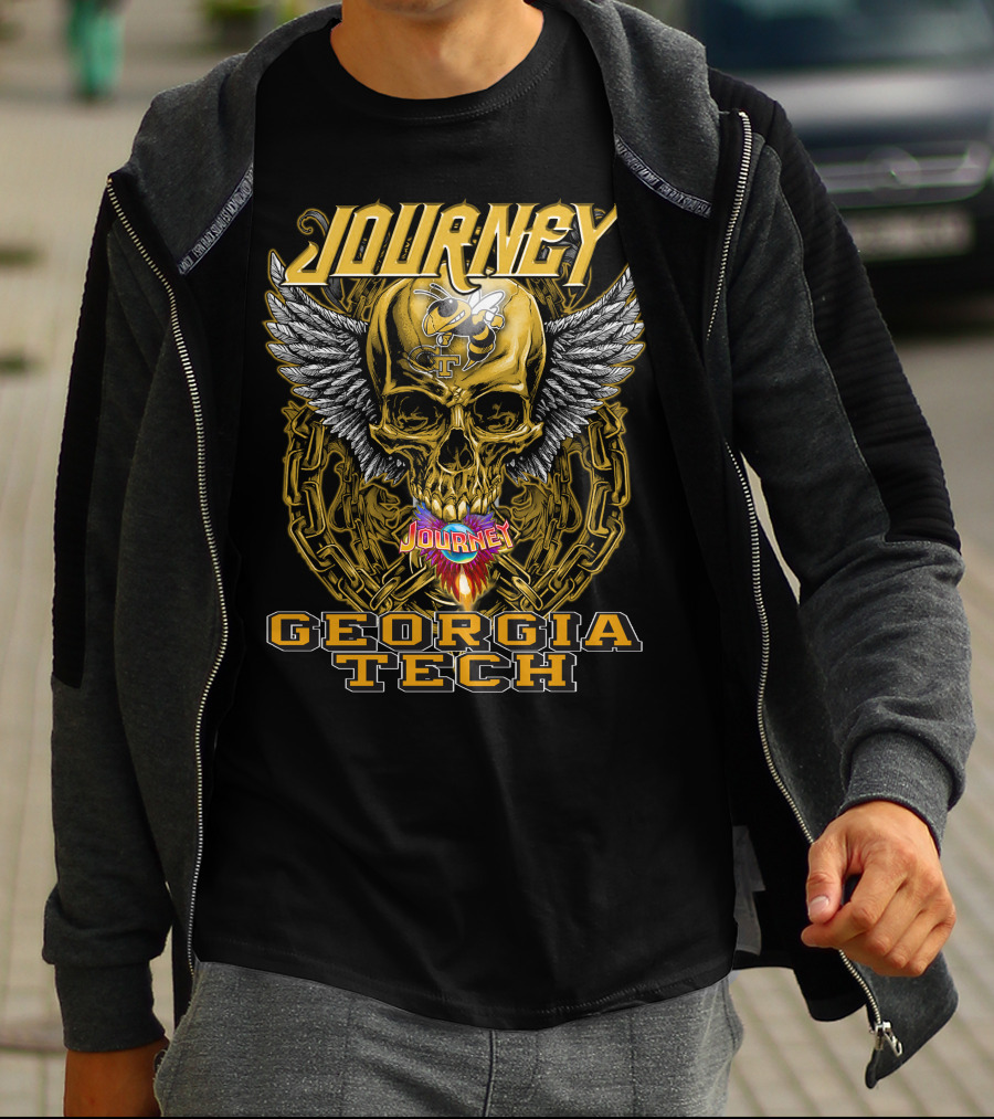 Journey Georgia Tech Skull Wings T-Shirt