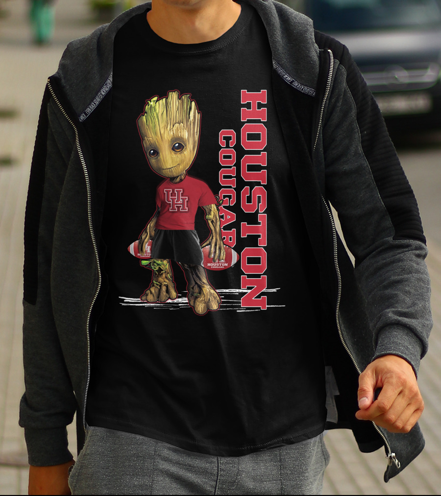 Houston Cougars Groot UH Football Fan T-Shirt