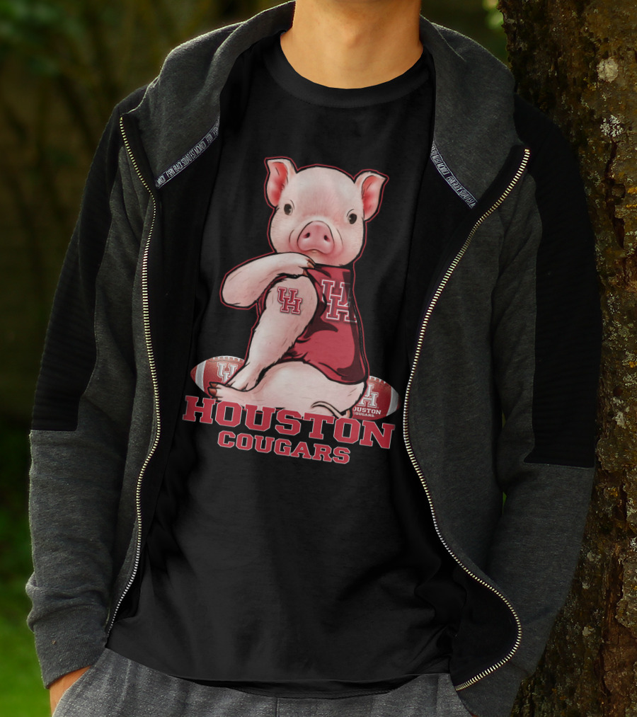 Pig In UH Jersey Houston Cougars Football T-Shirt