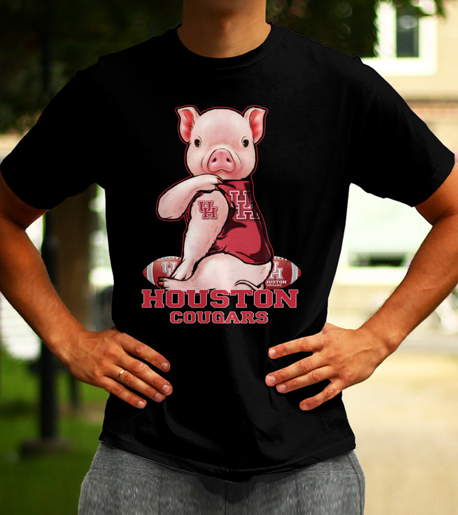 Pig In UH Jersey Houston Cougars Football T-Shirt