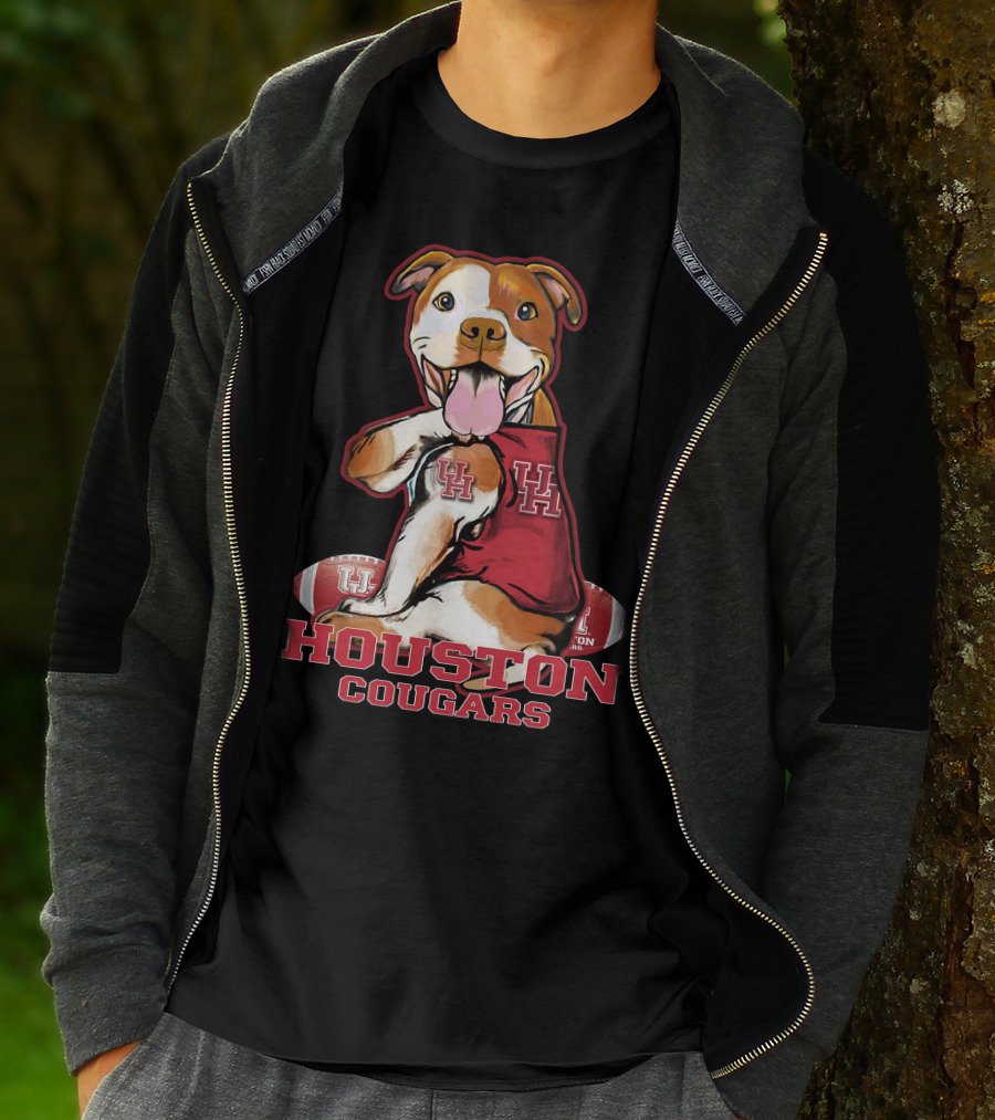 Houston Cougars UH Pittbull Football T-Shirt