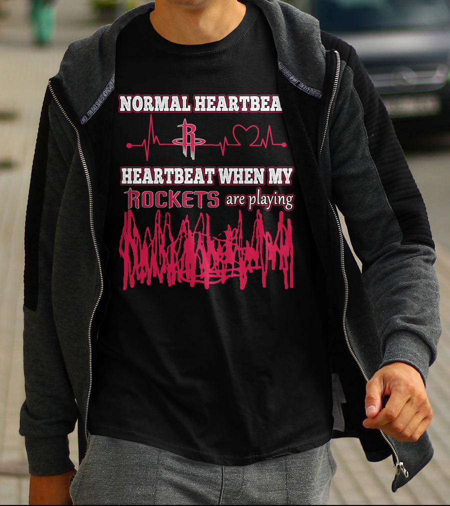 NORMAL HEARTBEAT HEARTBEAT WHEN MY ROCKETS ARE PLAYING T-Shirt