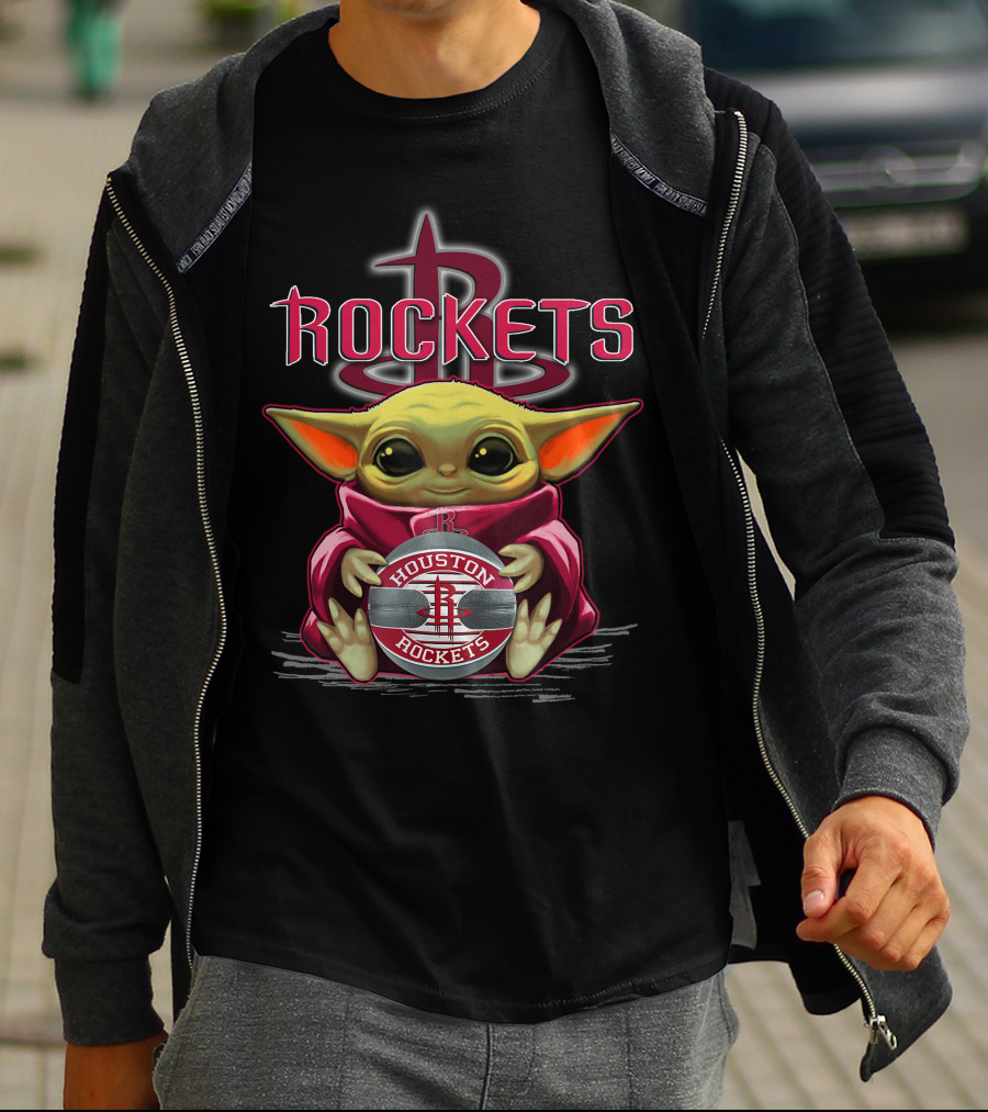 Houston Rockets Baby Yoda Basketball T-Shirt