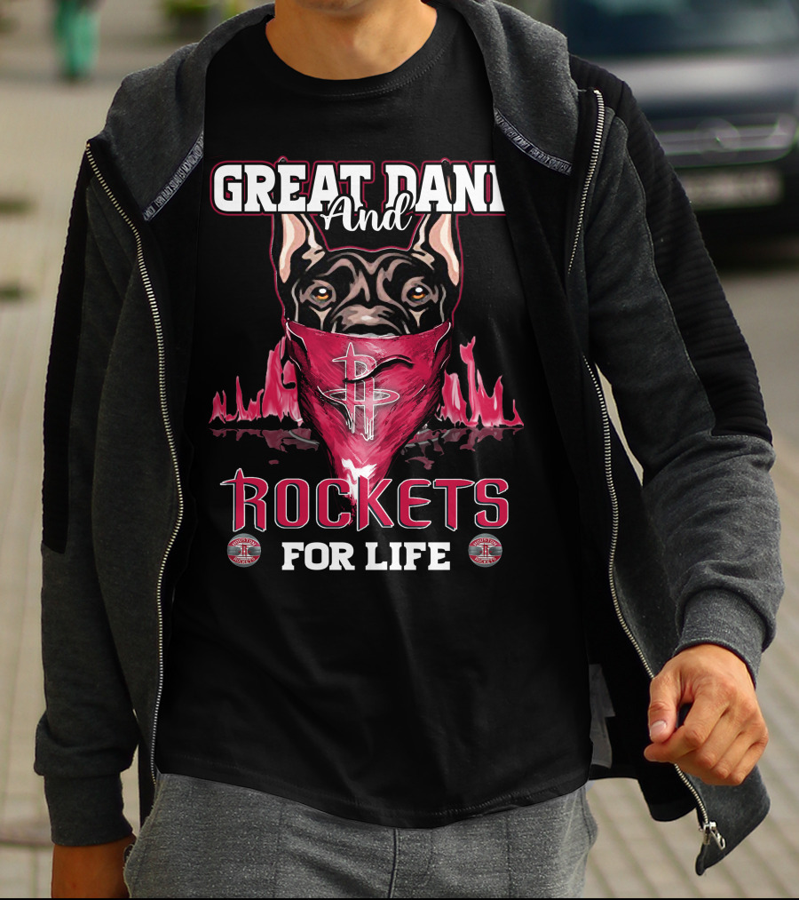 Great Dane And Rockets For Life T-Shirt