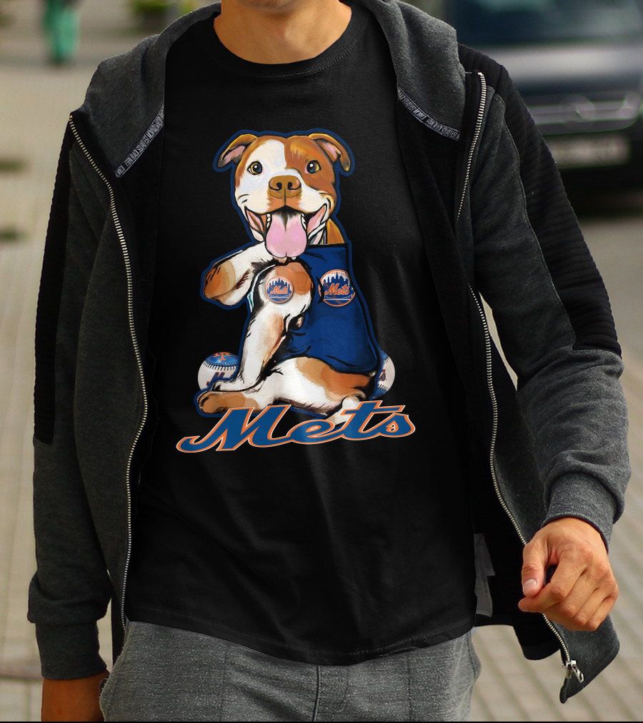 Mets Pitbull New York Baseball Team Fan T-Shirt