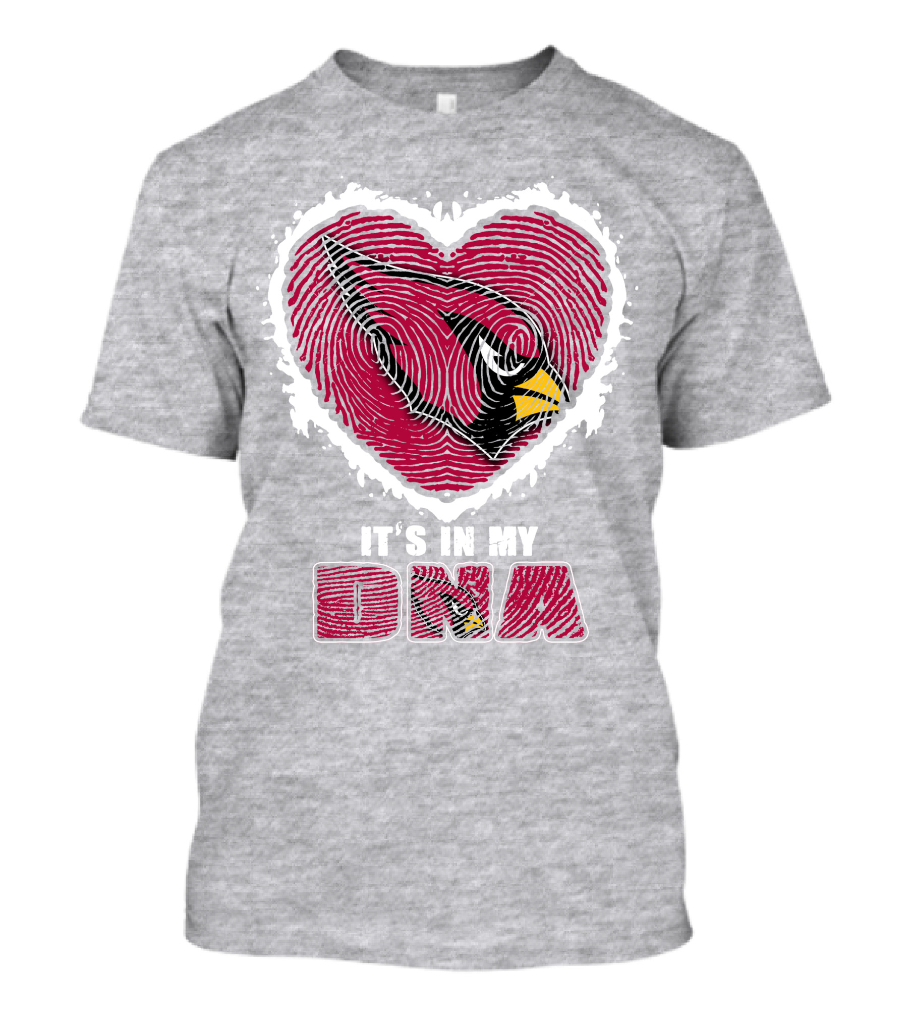 It's In My DNA Arizona Cardinals Heart T-Shirt
