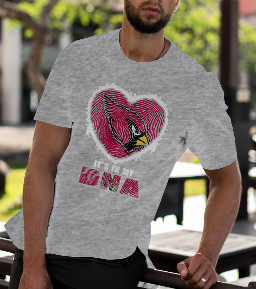 It's In My DNA Arizona Cardinals Heart T-Shirt