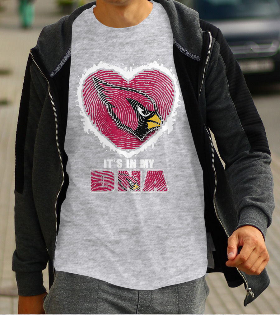 It's In My DNA Arizona Cardinals Heart T-Shirt