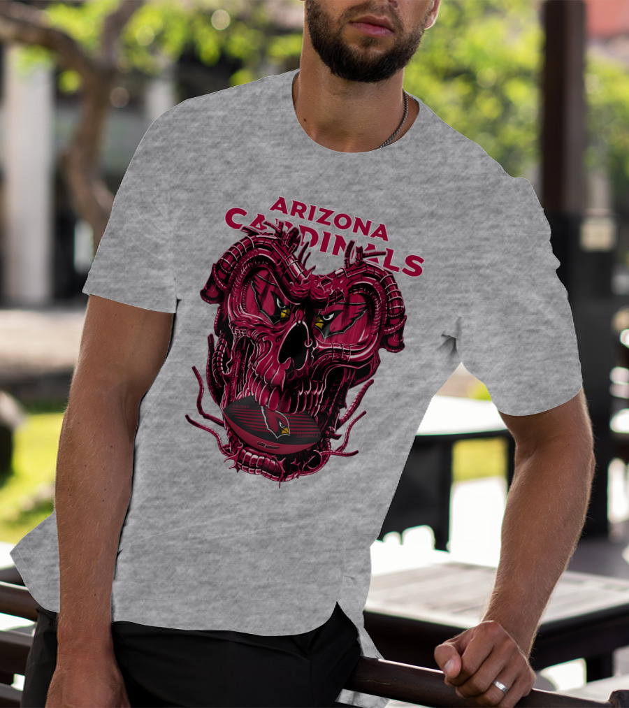 Arizona Cardinals Dragonskull Fusion Gridiron T-Shirt