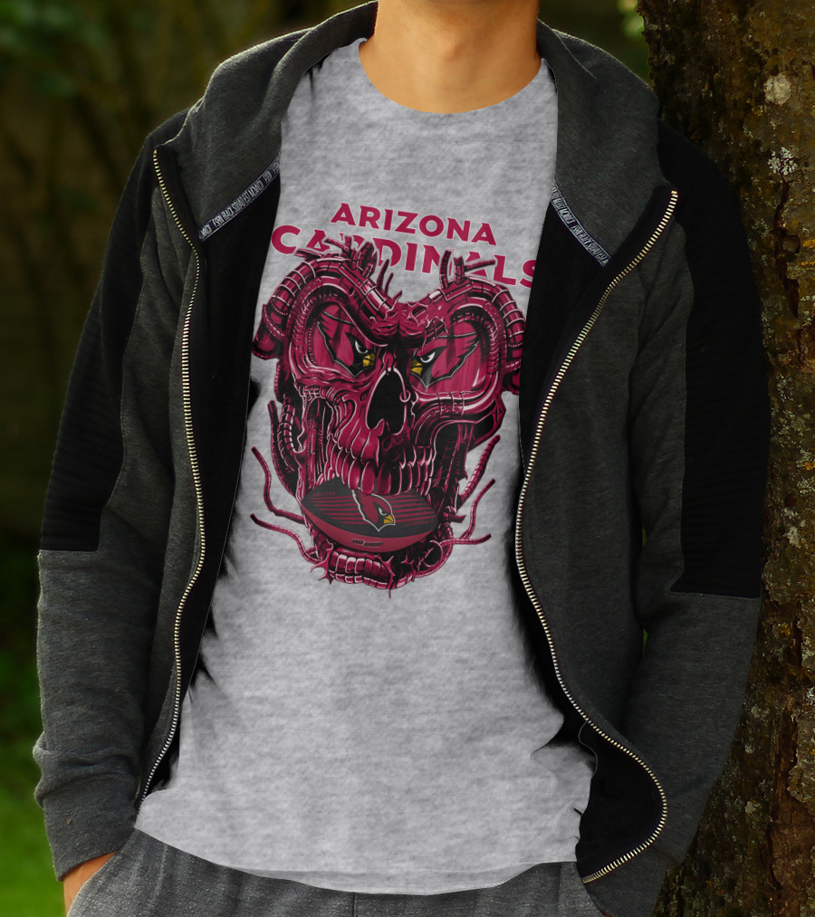 Arizona Cardinals Dragonskull Fusion Gridiron T-Shirt