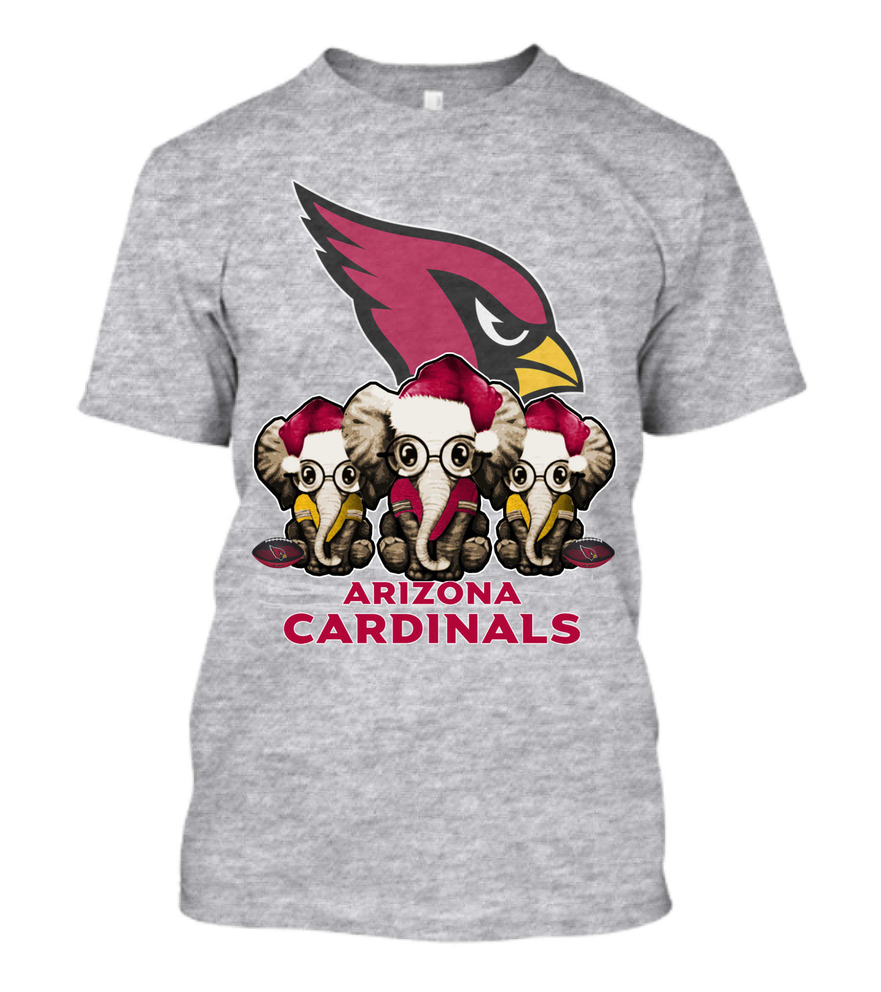 Arizona Cardinals Elephants Xmas T-Shirt