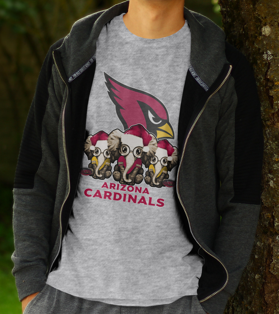 Arizona Cardinals Elephants Xmas T-Shirt