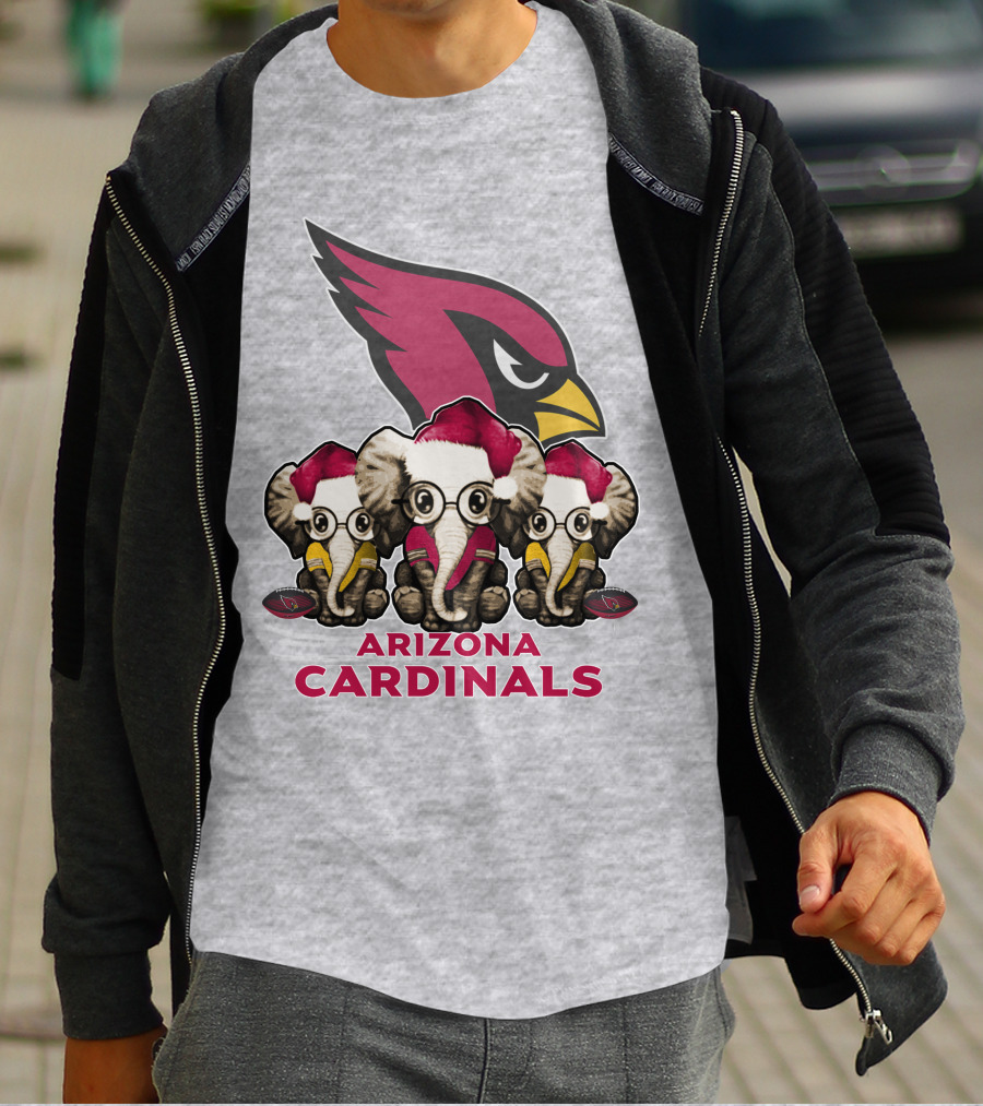 Arizona Cardinals Elephants Xmas T-Shirt