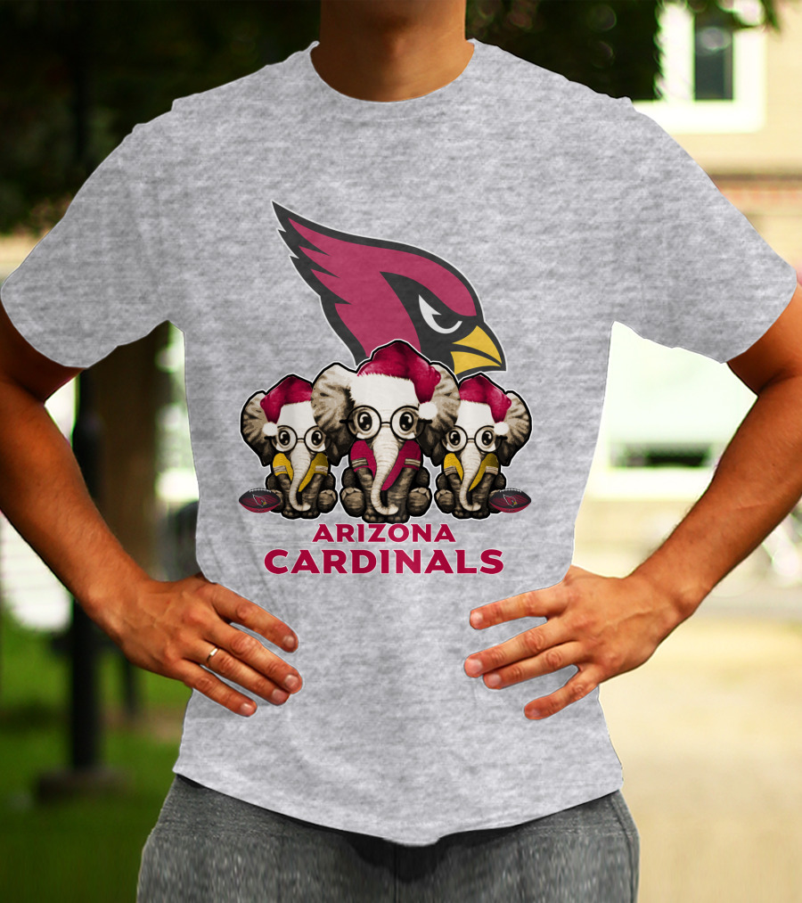 Arizona Cardinals Elephants Xmas T-Shirt