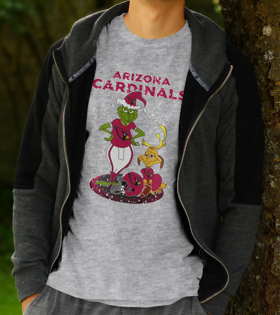 Arizona Cardinals Grinch Christmas Football Fun T-Shirt