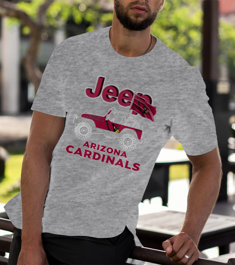 Jeep Arizona Cardinals Off-Road Adventure With Flag T-Shirt