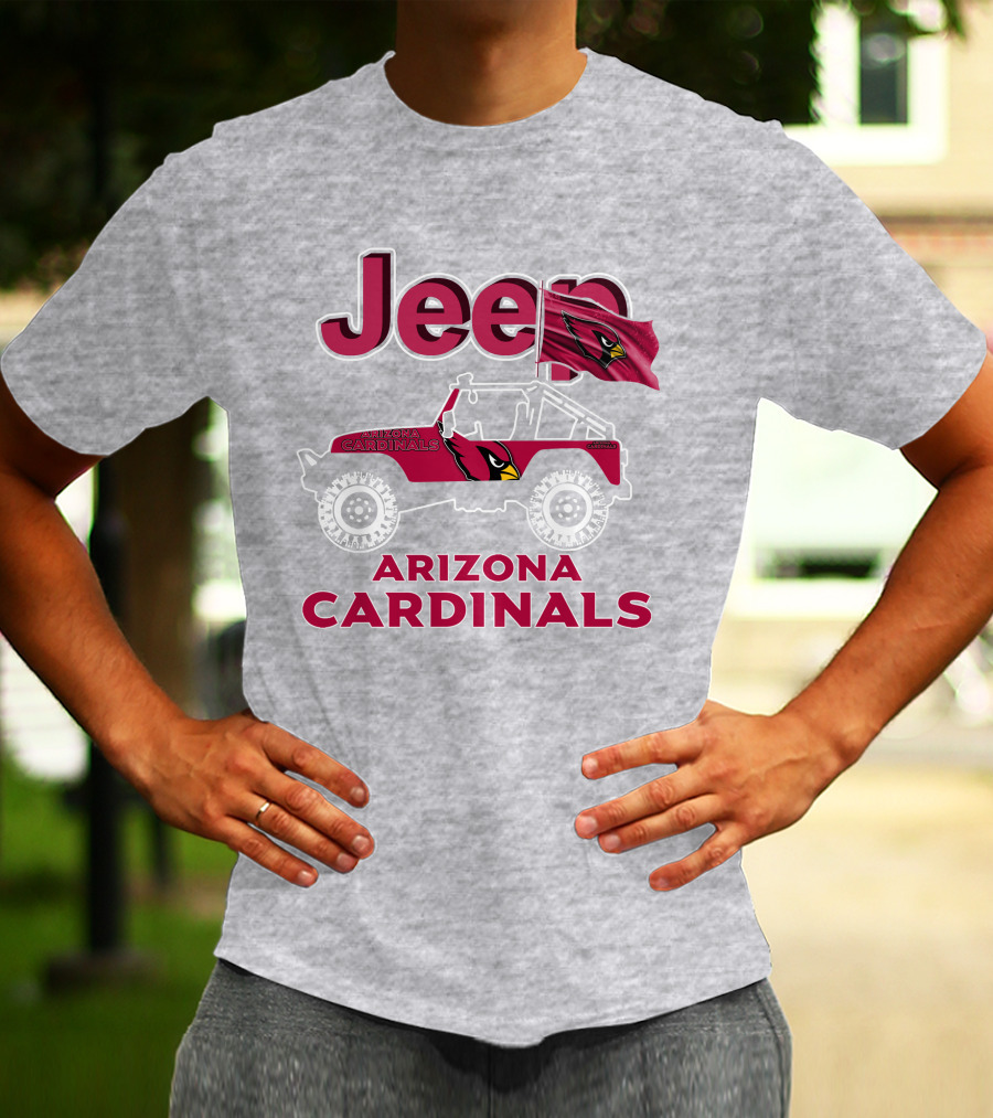 Jeep Arizona Cardinals Off-Road Adventure With Flag T-Shirt