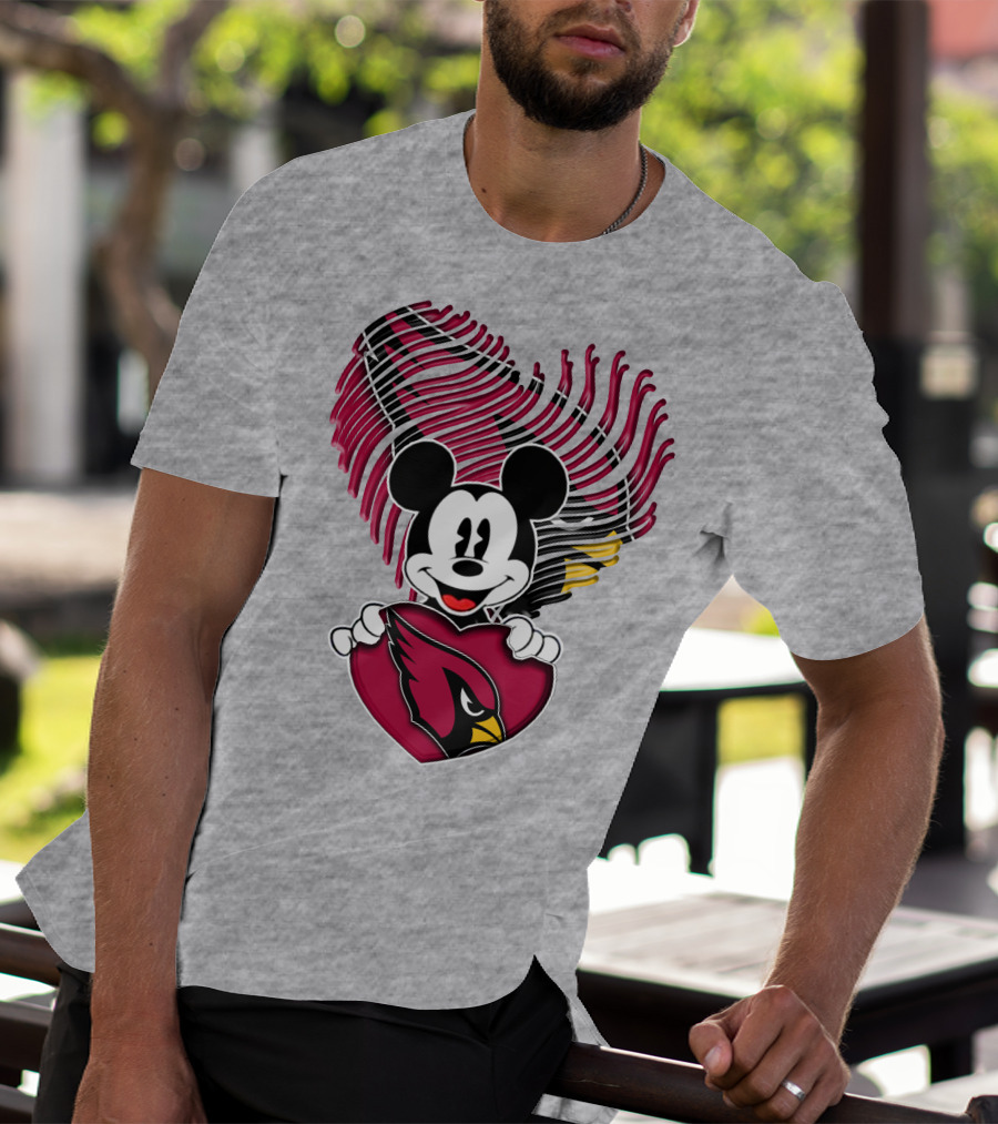 Mick Arizona Cardinals Heart T-Shirt