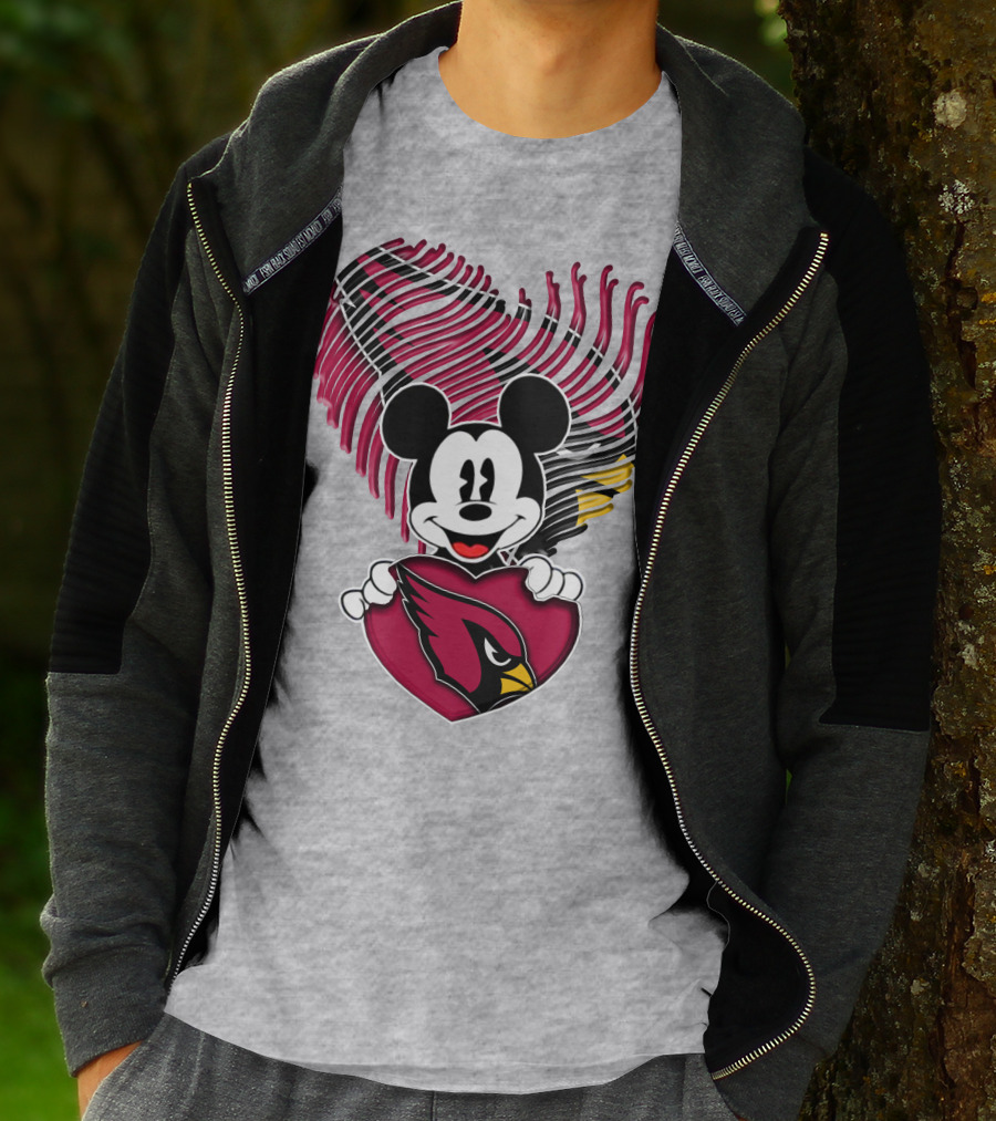 Mick Arizona Cardinals Heart T-Shirt