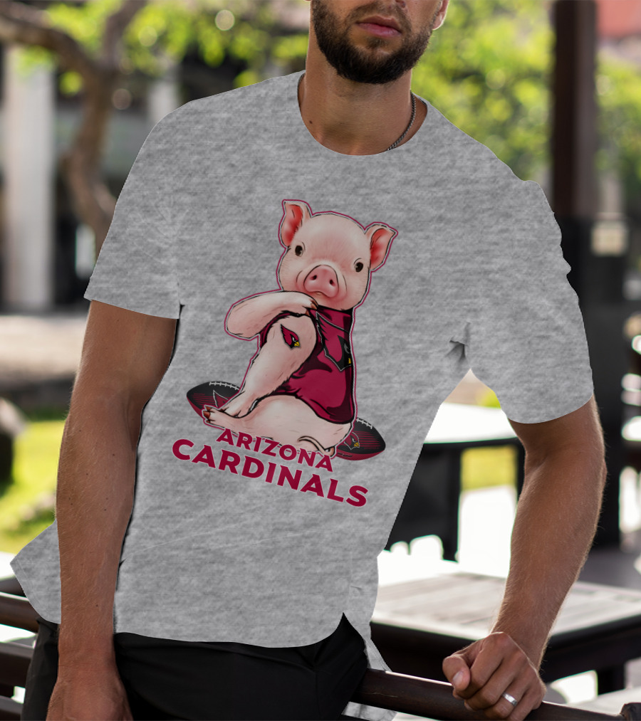 Arizona Cardinals Pig With Football T-Shirt