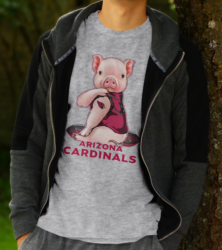 Arizona Cardinals Pig With Football T-Shirt