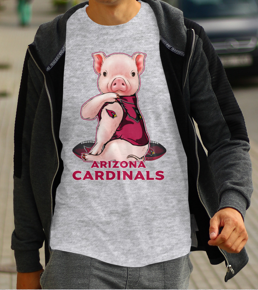 Arizona Cardinals Pig With Football T-Shirt