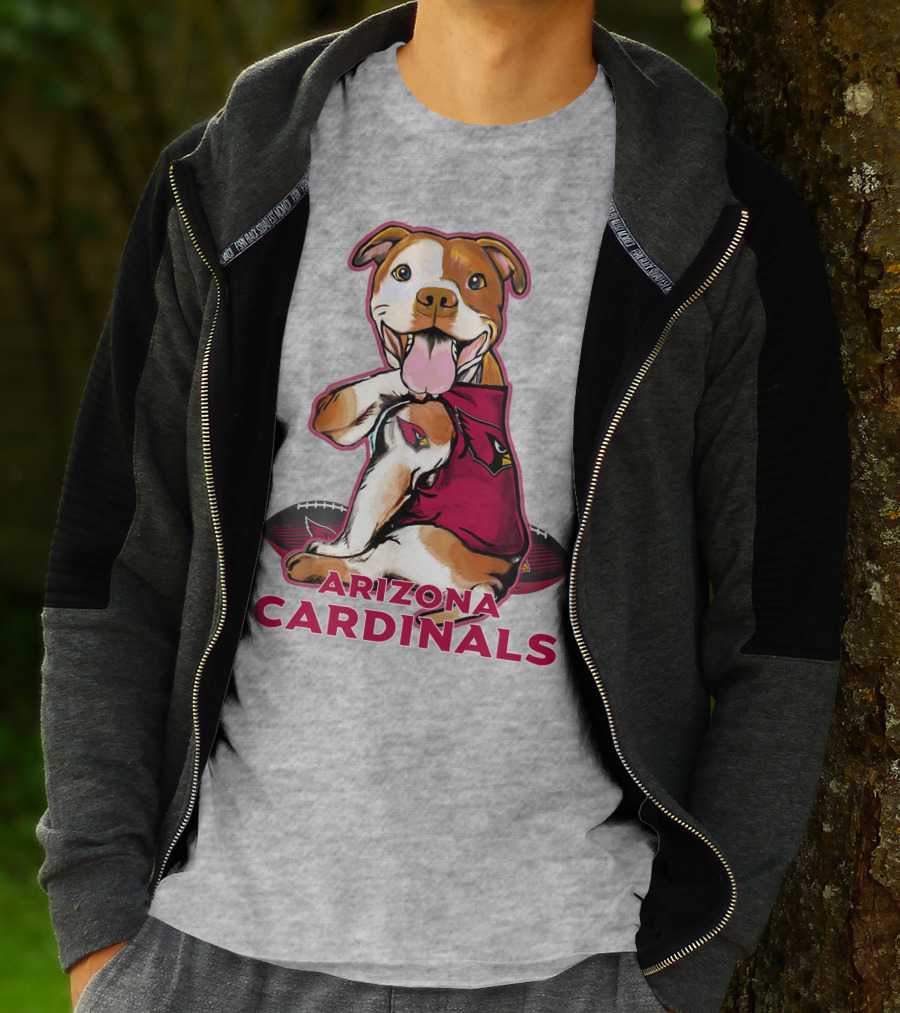 Arizona Cardinals Pitbull Football Fan T-Shirt