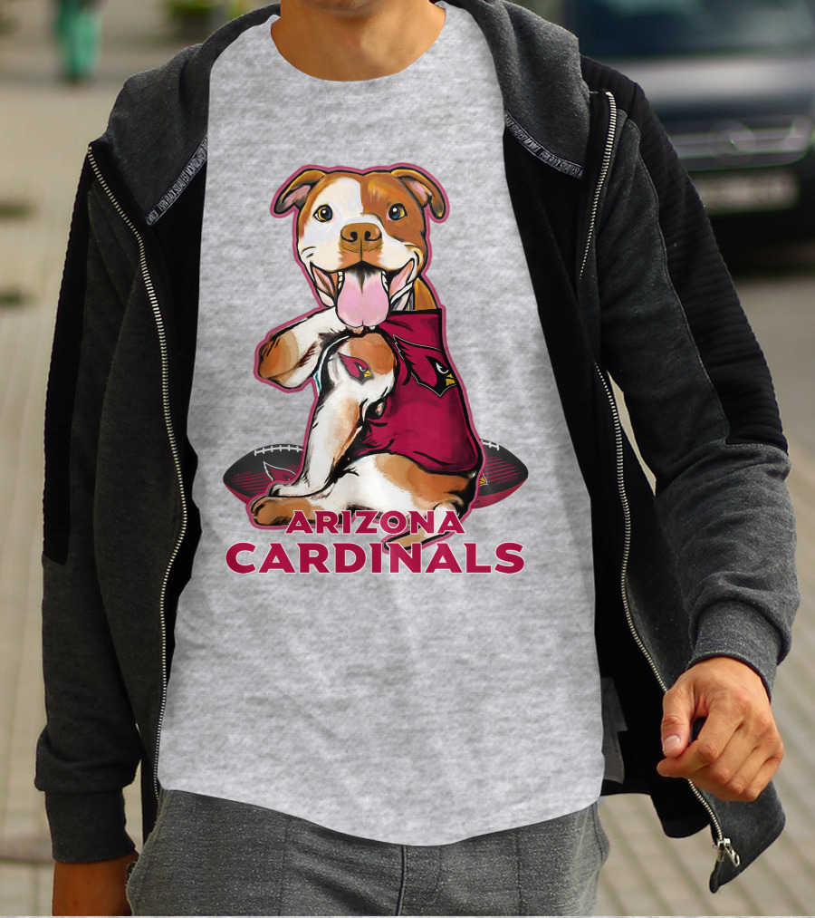 Arizona Cardinals Pitbull Football Fan T-Shirt