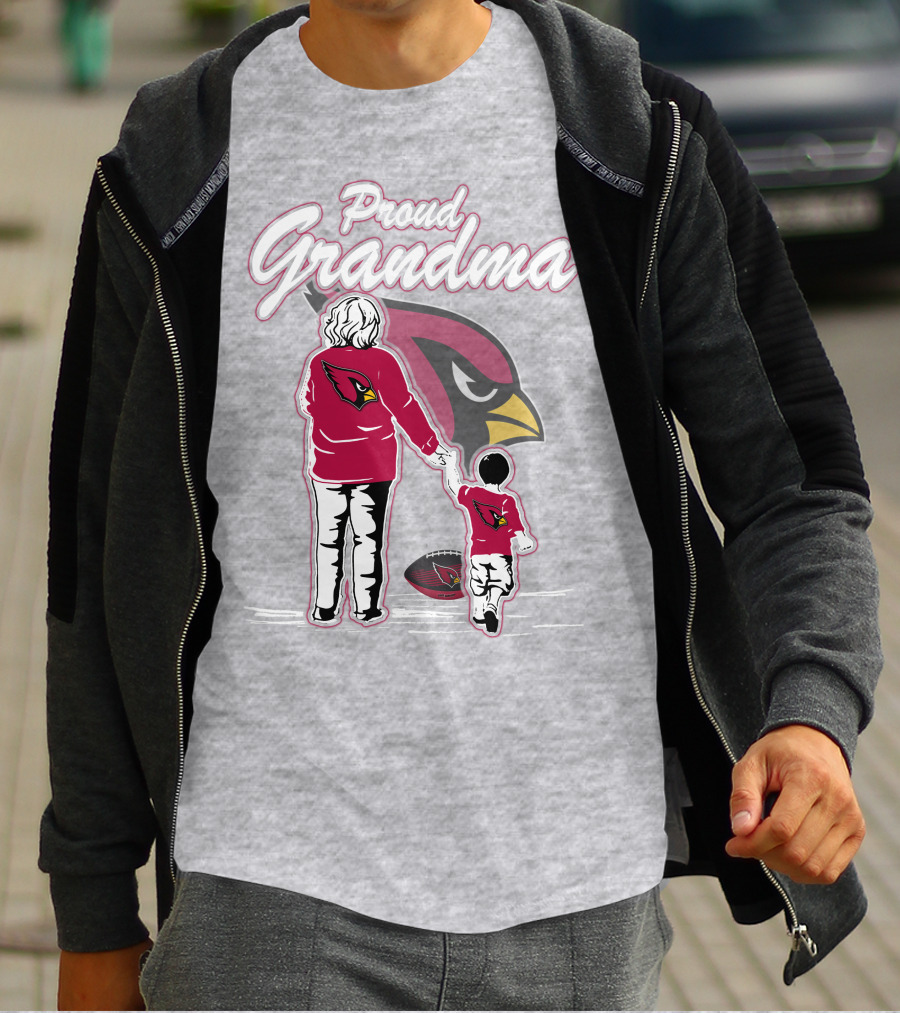 Proud Grandma Arizona Cardinals Family Loyalty Connection T-Shirt