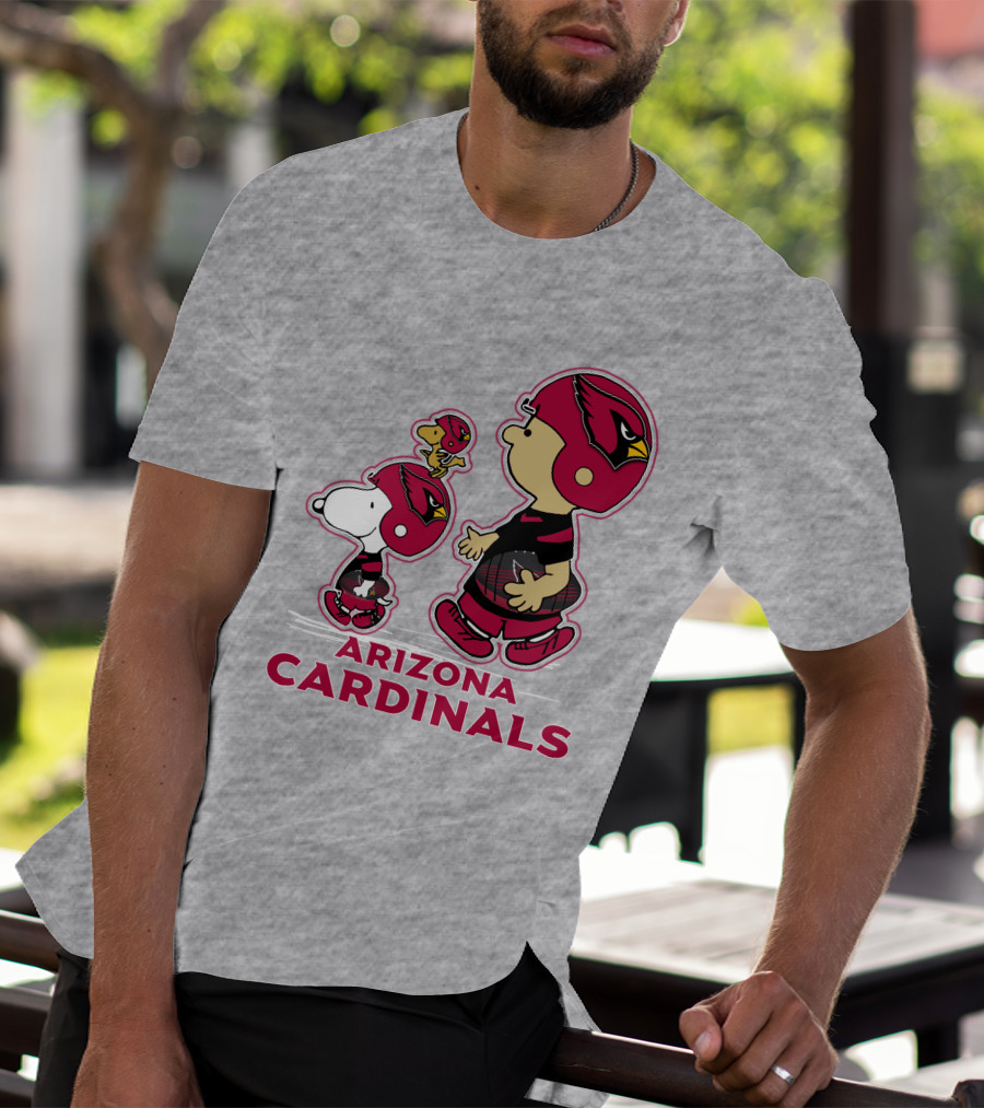 Snpfootball Arizona Cardinals Peanuts Characters Football Helmets T-Shirt