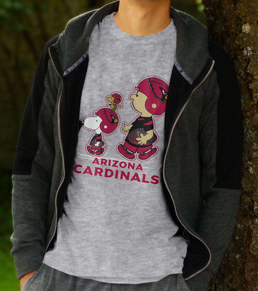 Snpfootball Arizona Cardinals Peanuts Characters Football Helmets T-Shirt